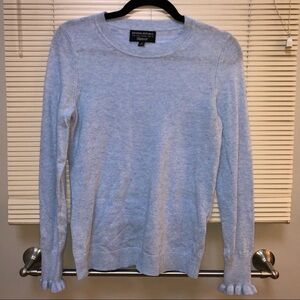 Banana Republic Crewneck Sweater with Ruffle Cuff ( Wool/Cashmere blend)